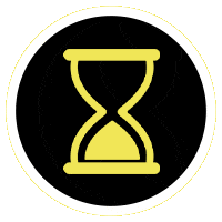 Hour glass rotating animated image