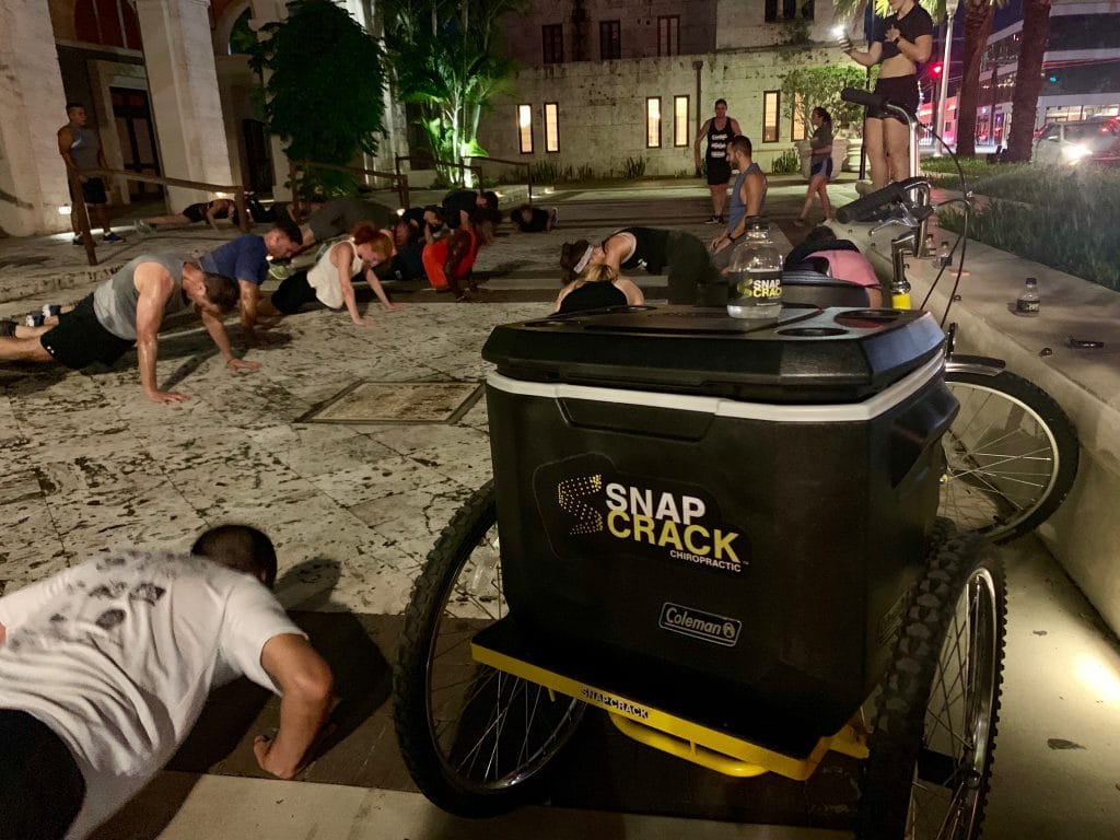 Group of people Exercising outside